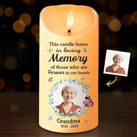 💝Personalized Memorial LED Candle - Custom Photo Gift